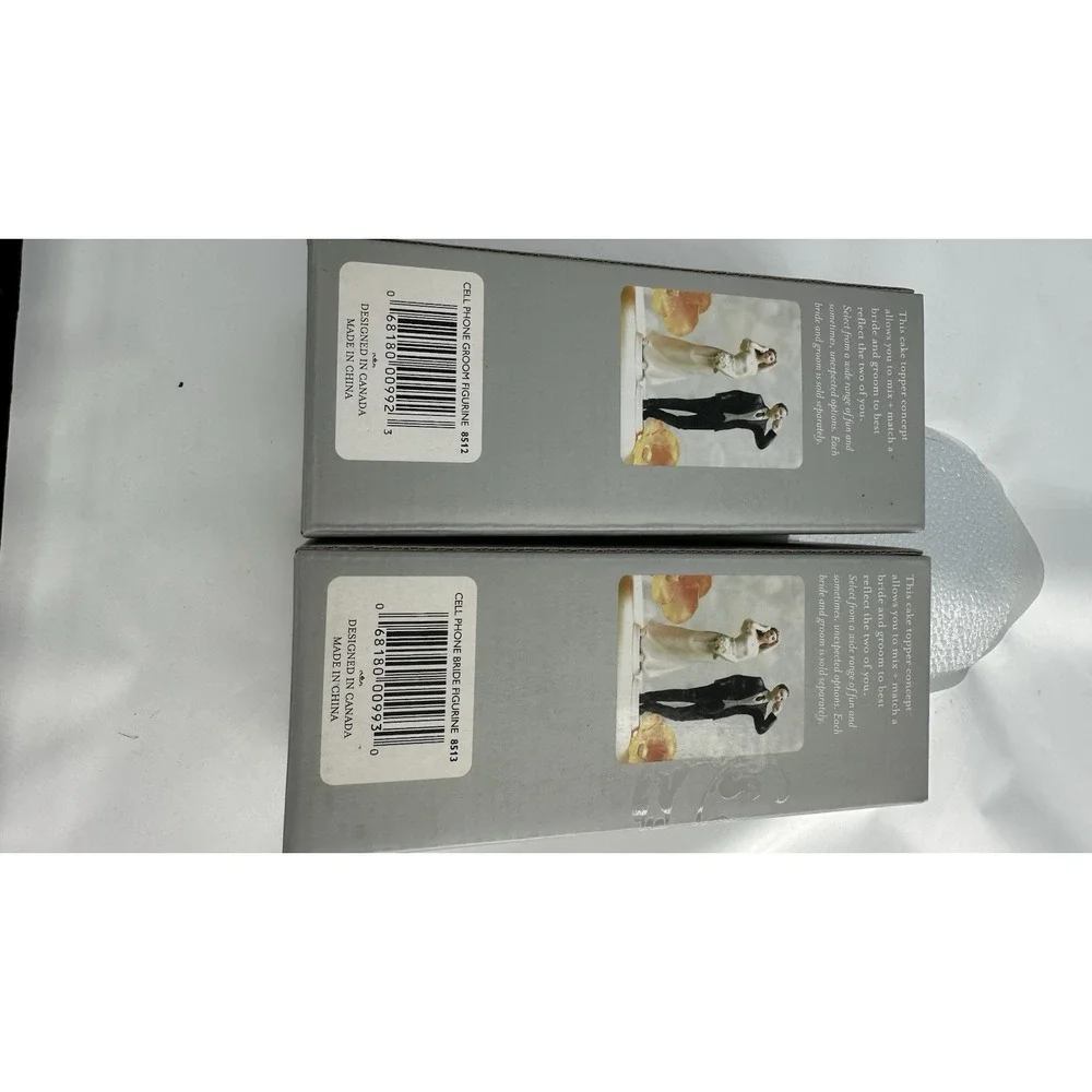 New In Boxes Cell Phone Bride & Cell Phone Groom cake topper Weddingstar